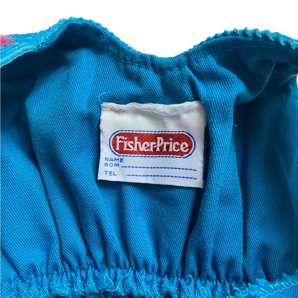 Vintage Fisher Price Overalls Baby Toddler Blue Corduroy - Picture 3 of 11
